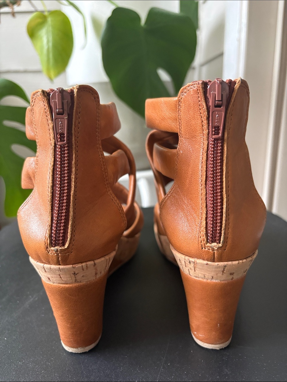 Browns Wedge Sandals, Gladiator | Cork | Platform | Cognac | Size 38 - Picture 10 of 16
